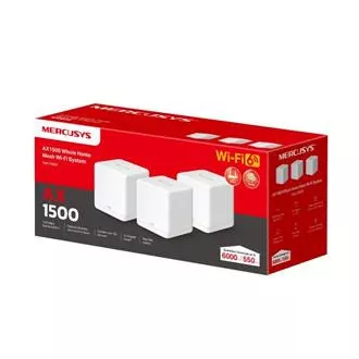 TP-Link WiFi-Router Mercusys Halo H60X(3er-Pack) WiFi 6, AX1500, 3x GLAN2.4/5 GHz TP-Link WiFi-Router Mercusys Halo H60X(3er-Pack) WiFi 6, AX1500, 3x GLAN2.4/5 GHz