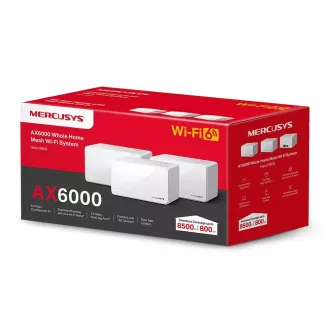 TP-Link WiFi-Router Mercusys Halo H90X(2er-Pack) WiFi 6, AX6000, 1x 2.5GLAN, 2x GLAN TP-Link WiFi-Router Mercusys Halo H90X(2er-Pack) WiFi 6, AX6000, 1x 2.5GLAN, 2x GLAN