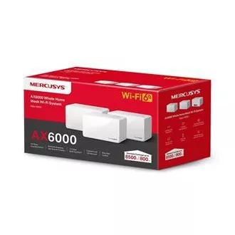TP-Link WiFi-Router Mercusys Halo H90X(2er-Pack) WiFi 6, AX6000, 1x 2.5GLAN, 2x GLAN TP-Link WiFi-Router Mercusys Halo H90X(2er-Pack) WiFi 6, AX6000, 1x 2.5GLAN, 2x GLAN