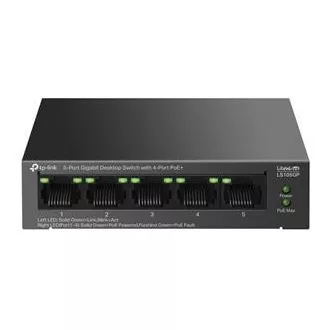 TP-Link LS105GP Switch 1x GLAN, 4x GLAN mit PoE , 65W TP-Link LS105GP Switch 1x GLAN, 4x GLAN mit PoE , 65W