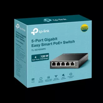 TP-Link Switch TL-SG105MPE Easy Smart, 5x GLAN, 4x PoE , 120W TP-Link Switch TL-SG105MPE Easy Smart, 5x GLAN, 4x PoE , 120W