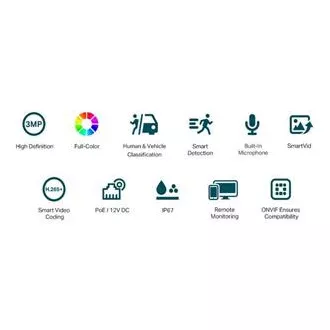 TP-Link VIGI C330(2.8mm) Bullet-Kamera, 3MP, 2.8mm, Voll-Farbe TP-Link VIGI C330(2.8mm) Bullet-Kamera, 3MP, 2.8mm, Voll-Farbe