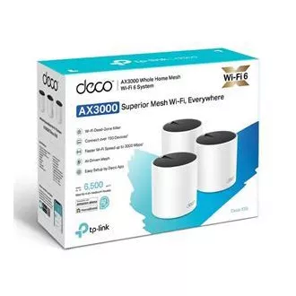 TP-Link Deco X55(3er-Pack) - AX3000 Wi-Fi 6 Mesh-System für die Abdeckung des gesamten Hauses - HomeShield - (3er-Pack)
