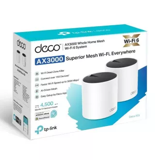 TP-Link Deco X55(2er-Pack) - AX3000 Wi-Fi 6 Mesh-System für die Abdeckung des gesamten Hauses - HomeShield - (2er-Pack)