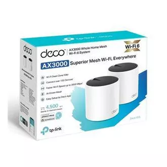 TP-Link Deco X55(2er-Pack) - AX3000 Wi-Fi 6 Mesh-System für die Abdeckung des gesamten Hauses - HomeShield - (2er-Pack)