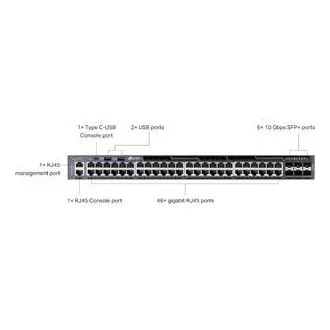 TP-Link SG6654X Omada 48-Port Gigabit Stackable L3 Switch, 48 Gigabit RJ45 Ports und 6× 10 Gbps SFP Steckplätze TP-Link SG6654X Omada 48-Port Gigabit Stackable L3 Switch, 48 Gigabit RJ45 Ports und 6× 10 Gbps SFP Steckplätze