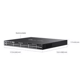 TP-Link SG6654X Omada 48-Port Gigabit Stackable L3 Switch, 48 Gigabit RJ45 Ports und 6× 10 Gbps SFP Steckplätze TP-Link SG6654X Omada 48-Port Gigabit Stackable L3 Switch, 48 Gigabit RJ45 Ports und 6× 10 Gbps SFP Steckplätze