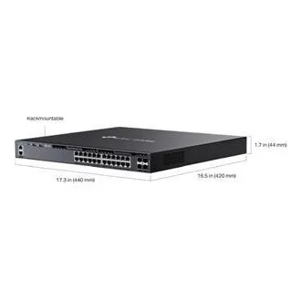 TP-Link SG6428XHP Omada 24-Port Gigabit RJ45 stapelbarer L3 PoE Switch, 720 W PoE Gesamtbudget TP-Link SG6428XHP Omada 24-Port Gigabit RJ45 stapelbarer L3 PoE Switch, 720 W PoE Gesamtbudget