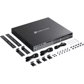 TP-Link SG6428X Omada 24 Port Gigabit RJ45 stapelbarer L3 Switch, 4×10 Gbps SFP Steckplätze TP-Link SG6428X Omada 24 Port Gigabit RJ45 stapelbarer L3 Switch, 4×10 Gbps SFP Steckplätze