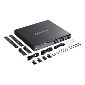TP-Link SG6428X Omada 24 Port Gigabit RJ45 stapelbarer L3 Switch, 4×10 Gbps SFP Steckplätze TP-Link SG6428X Omada 24 Port Gigabit RJ45 stapelbarer L3 Switch, 4×10 Gbps SFP Steckplätze