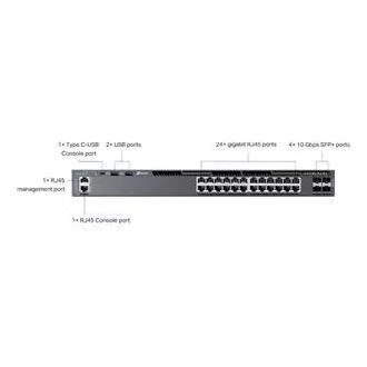 TP-Link SG6428X Omada 24 Port Gigabit RJ45 stapelbarer L3 Switch, 4×10 Gbps SFP Steckplätze TP-Link SG6428X Omada 24 Port Gigabit RJ45 stapelbarer L3 Switch, 4×10 Gbps SFP Steckplätze