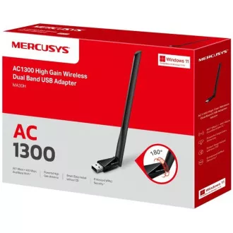 MERCUSYS MA30H - AC1300 Wireless Dual Band USB Adapter - Antenne, hohe Verstärkung
