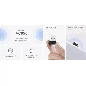 MERCUSYS MA20N - AC650 Drahtloser Dual-Band USB Nano Adapter MERCUSYS MA20N - AC650 Drahtloser Dual-Band USB Nano Adapter