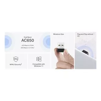 MERCUSYS MA20N - AC650 Drahtloser Dual-Band USB Nano Adapter MERCUSYS MA20N - AC650 Drahtloser Dual-Band USB Nano Adapter