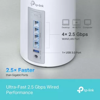 TP-Link Deco BE65(3er-Pack) BE9300 Tri-Band Mesh WiFi 7 System für das ganze Haus, 4x 2.5GLAN, USB, 2.4/5/6GHz, HomeShi TP-Link Deco BE65(3er-Pack) BE9300 Tri-Band Mesh WiFi 7 System für das ganze Haus, 4x 2.5GLAN, USB, 2.4/5/6GHz, HomeShi
