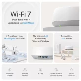 TP-Link Deco BE25(1-Pack) - BE3600 Mesh WiFi 7 System für den ganzen Haushalt TP-Link Deco BE25(1-Pack) - BE3600 Mesh WiFi 7 System für den ganzen Haushalt
