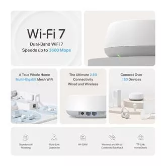 TP-Link Deco BE25(1-Pack) - BE3600 Mesh WiFi 7 System für den ganzen Haushalt TP-Link Deco BE25(1-Pack) - BE3600 Mesh WiFi 7 System für den ganzen Haushalt