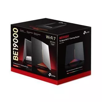 TP-Link Archer GE800 - BE19000, 1x10GLAN, 2x2.5GLAN, 4xLAN, 1x USB 3.0, Tri-Band Gaming Wi-Fi 7 Router, HomeShiel™, EasyMesh™