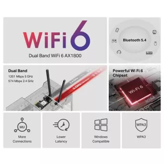 Mercusys MA70XE - Wi-Fi 6 PCIe Adapter mit Bluetooth 5.4 AX1800