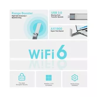 TP-Link Archer TX20UH - Drahtloser USB-Adapter mit hoher Verstärkung AX1800