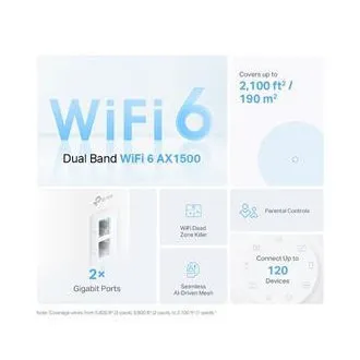 TP-Link Deco PX10 (3er-Pack) – AX1500 AV1000 Mesh-WLAN-6-System für Smart Homes (2er-Pack)