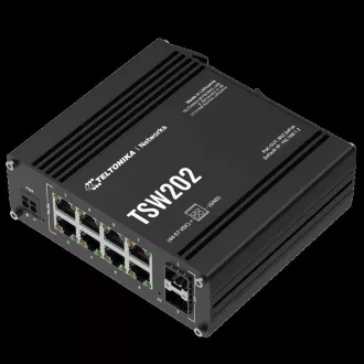 Teltonika PoE L2 Managed Switch 8 10/100/1000, 2x SFP - TSW202 Teltonika PoE L2 Managed Switch 8 10/100/1000, 2x SFP - TSW202