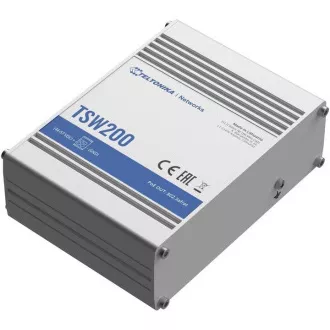 Teltonika PoE Unmanaged Switch 8, 10/100/1000, 2x SFP Anschlüsse - TSW200 Teltonika PoE Unmanaged Switch 8, 10/100/1000, 2x SFP Anschlüsse - TSW200
