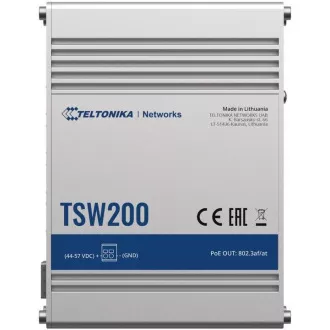 Teltonika PoE Unmanaged Switch 8, 10/100/1000, 2x SFP Anschlüsse - TSW200 Teltonika PoE Unmanaged Switch 8, 10/100/1000, 2x SFP Anschlüsse - TSW200