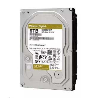 WD GOLD WD6004FRYZ 6TB SATA/6Gb/s 256MB Cache 7200rpm, CMR, Enterprise