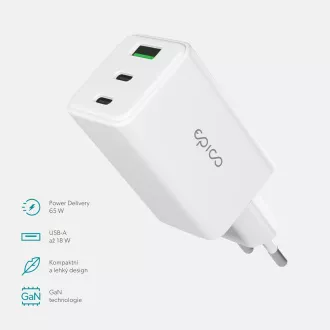 Epico UltraBoost GaN 65W Power Adapter EA65 - Weiß Epico UltraBoost GaN 65W Power Adapter EA65 - Weiß