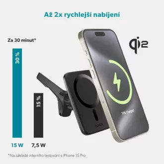 Epico Qi2 Mag ultraflaches Autoladegerät - schwarz Epico Qi2 Mag ultraflaches Autoladegerät - schwarz