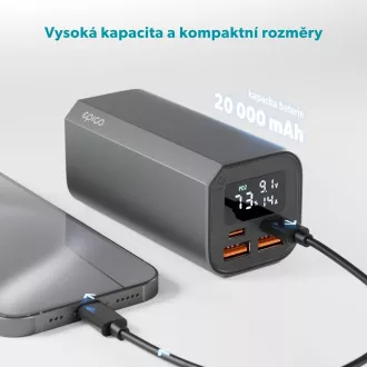 Epico Alu Power Bank PD 100W - 20 000mAh - grau Epico Alu Power Bank PD 100W - 20 000mAh - grau