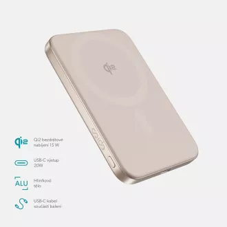 Epico Qi2 5000mAh Alu Mag  PowerBank EM51 - rosa