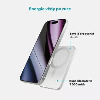 Epico 3000mAh Alu Mag  PowerBank EM31 - silber