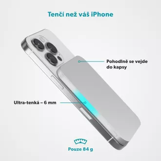 Epico 3000mAh Alu Mag  PowerBank EM31 - silber