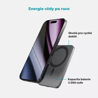 Epico 3000mAh Alu Mag  PowerBank EM31 - grau