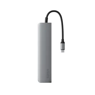 Epico 6-in-1-USB-C-Hub aus Aluminium mit 8K-Unterstützung – grau