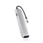 Epico 6in1 Slim Hub 8K mit USB-C Anschluss - silber