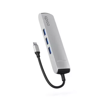 Epico 6in1 Slim Hub 8K mit USB-C Anschluss - silber Epico 6in1 Slim Hub 8K mit USB-C Anschluss - silber