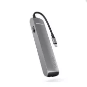 Epico 6in1 Slim Hub 8K mit USB-C Anschluss - grau