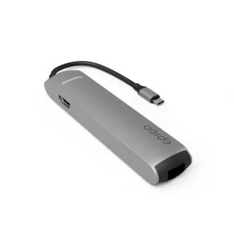 Epico 6in1 Slim Hub 8K mit USB-C Anschluss - grau Epico 6in1 Slim Hub 8K mit USB-C Anschluss - grau