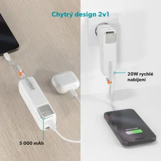 Epico 2in1 5000mAh Powerbank und Adapter ET30