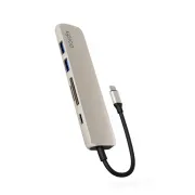 Epico 6in1 Aluminium USB-C 8K Hub - weiß