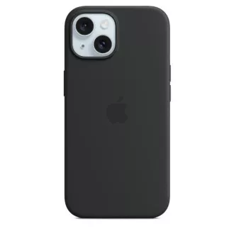 iPhone 15 Silikonhülle mit MagSafe - Schwarz