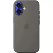 iPhone 16 Plus Silikonhülle mit MS - Stone Gray