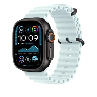 Uhr Acc/49/Eisblau Ocean Band Ext-Schwarz Titan