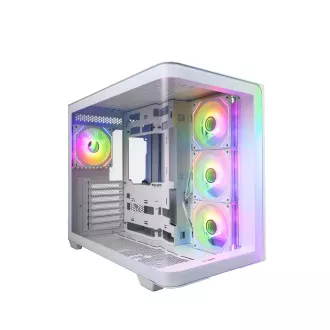 FSP M580-WA/Midi Tower/Transparent/Weiß