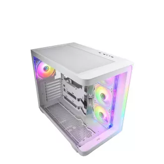 FSP M580-WA/Midi Tower/Transparent/Weiß