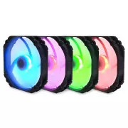 SCYTHE KF1425FD18R-P Kaze Flex 140 mm Rund RGB PWM Lüfter 300-1800 U/min