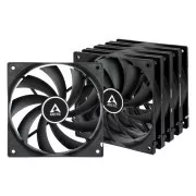 ARCTIC F12 Value Pack (Schwarz) - ARCTIC F12 Gehäuselüfter - 120mm Gehäuselüfter geräuscharm - 5er-Pack